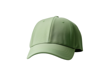 Green Baseball Cap Mockup on Transparent