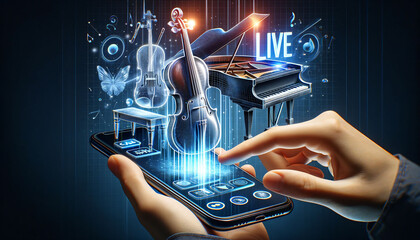 Classical Music in Digital Age  Holographic Violin and Piano