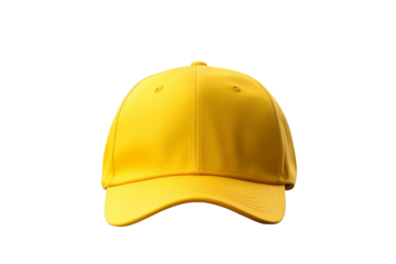 Yellow Cap Mockup on Transparent Background