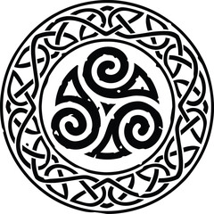 Celtic Knot Ring and Inverted Triskele