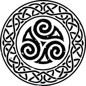 Celtic Knot Ring and Inverted Triskele