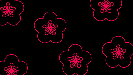 Minimalist flat flower backdrop