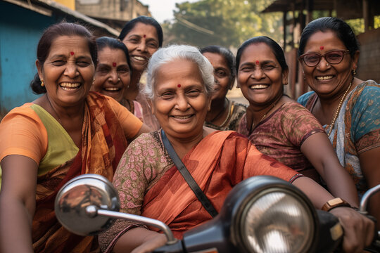 Elderly ladies posing for a photo elderly ladies