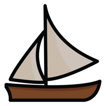 vector illustration boat and ship icons