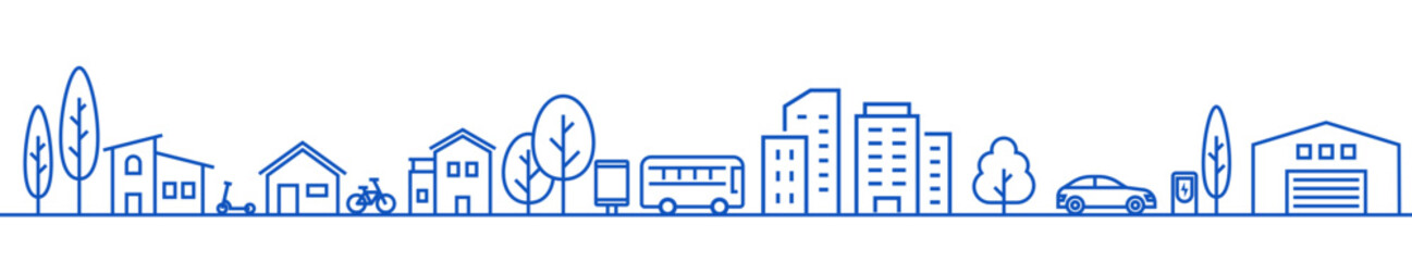 Urban Landscape: Homes, Buildings, and Transport