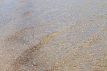 Fototapeta na wymiar view of beach water forming beautiful patterns