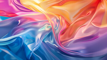 Naklejka premium Colorful Rainbow Swirling Abstract Design Background