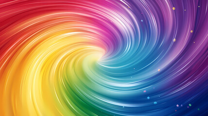 Obraz premium Colorful Rainbow Swirling Abstract Design Background