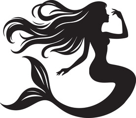 Elegant Mermaid Silhouette