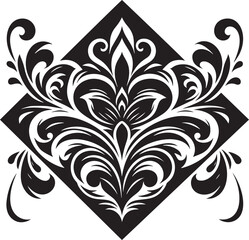 Elegant Floral Rhombus Design