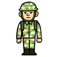 自衛官　イラスト