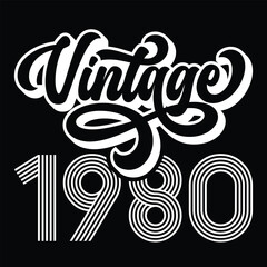 vintage 1980 44th Bday 44 yr old gift for Man Woman Tee Shirt