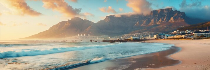Cape Town, South Africa Urban city concept with skyline - obrazy, fototapety, plakaty