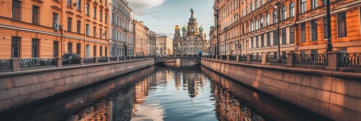 Naklejka premium St Petersburg, Russia Urban city concept with skyline