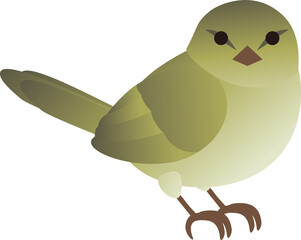 ウグイス　アイコン　あしらい　飾り　鶯　うぐいす　鳥　春　シンプル　ベクター　イラスト素材