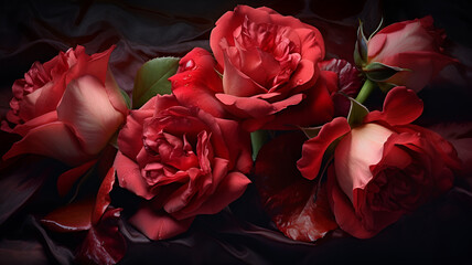 Valentine's Day Roses: Hyperrealistic Celebration of Love and Romance, Captured with Macro Photography