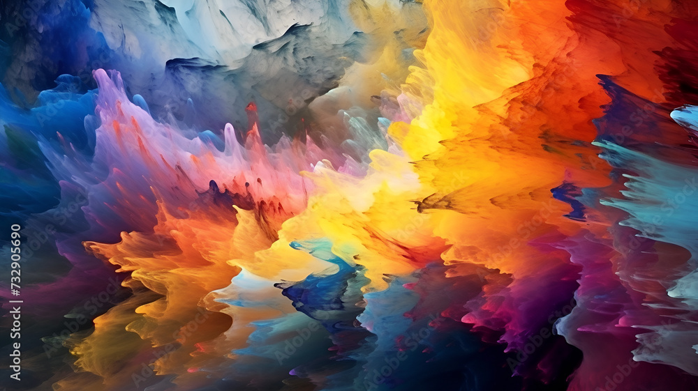 Aufkleber prismatic splendor: dynamic digital canvas with vibrant spectrum of colors and light