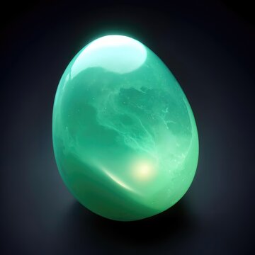 Close-up of green prehnite stone mineral crystal AI generated