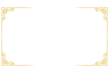 Chinese border frame, vintage golden border frame