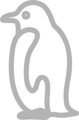 ペンギン　あしらい　飾り　マーク　ロゴ　シルエット　シンプル　イラスト素材