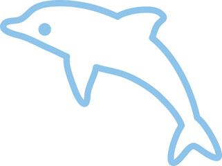 イルカ　アイコン　あしらい　飾り　マーク　ロゴ　シルエット　シンプル　イラスト素材