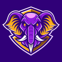 elephant head logo design