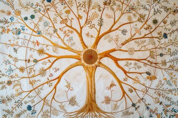 Genealogy tree concept illustration 