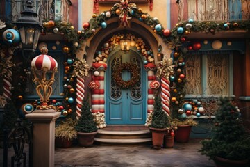 Vibrant holiday decorations and joyful christmas atmosphere