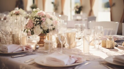 Wedding reception with a vintage theme