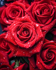 Red roses are the quintessential Valentine's Day flower, on white back ground.