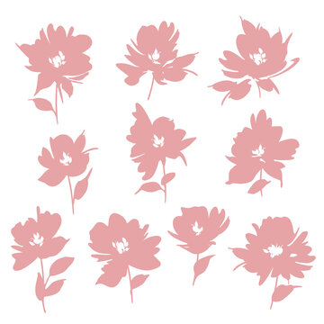 Beautiful and cute flower vector material collection,