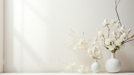 Serene white backdrop for tranquil compositions