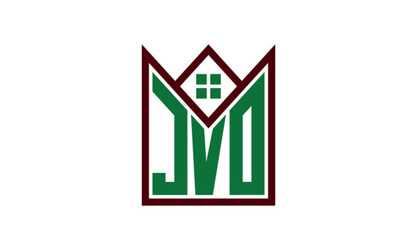 JVO initial letter real estate builders logo design vector. construction ,housing, home marker, property, building, apartment, flat, compartment, business, corporate, house rent, rental, commercial