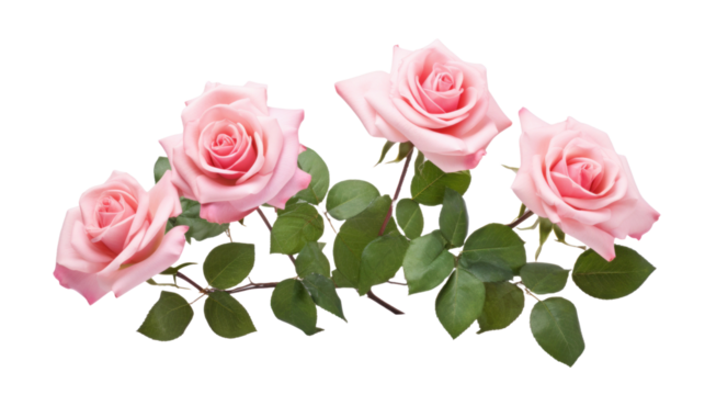 Polyantha Roses flower isolated on a transparent background