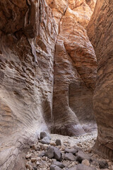 The extraordinary beauty of high mountains of tourist route of the gorge Wadi Al Ghuwayr or An Nakhil and the wadi Al Dathneh near Amman in Jordan