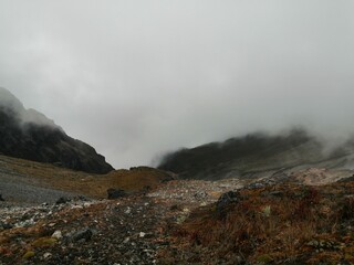 fog in the mountains