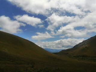 mountains and clouds