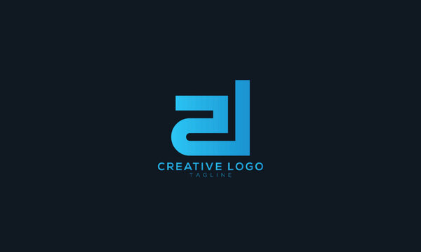 2D ZD Abstract initial monogram letter alphabet logo design