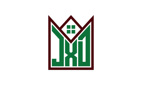 JXD initial letter real estate builders logo design vector. construction ,housing, home marker, property, building, apartment, flat, compartment, business, corporate, house rent, rental, commercial