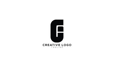 CF CG GC Abstract initial monogram letter alphabet logo design