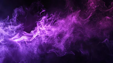  Witness the intense purple fire power against a striking black background. Ai Generated. © Crazy Juke