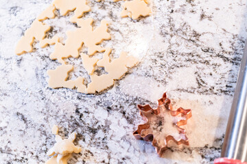 Baking Snowflake-Shaped Sugar Cookies for Homemade Christmas Gifts