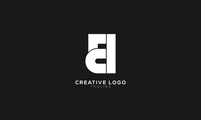 Fototapeta premium ED DE Abstract initial monogram letter alphabet logo design