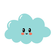 Cloud cartoon character icon.