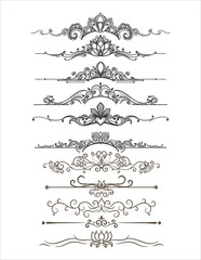 border decoration design elements, Decorative Seamless Border Design.