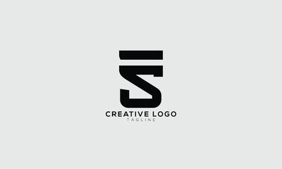 FS SF Abstract initial monogram letter alphabet logo design