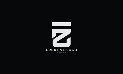 FZ ZF Abstract initial monogram letter alphabet logo design