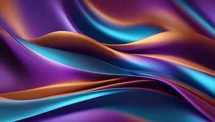 Fototapeta premium Abstract 3d wavy beautiful multicolored digital background