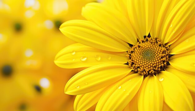 fresh yellow daisy single flower close up beauty