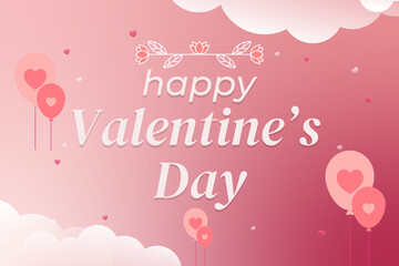 Happy Valentine's Days 2024 Grainy Gradient Background Element Vector